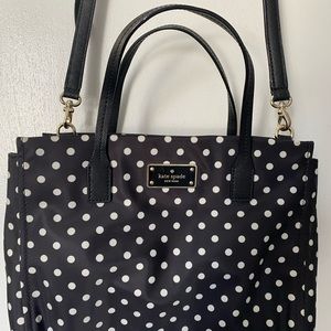 Kate Spade Black and white Polka dot Cross body bag